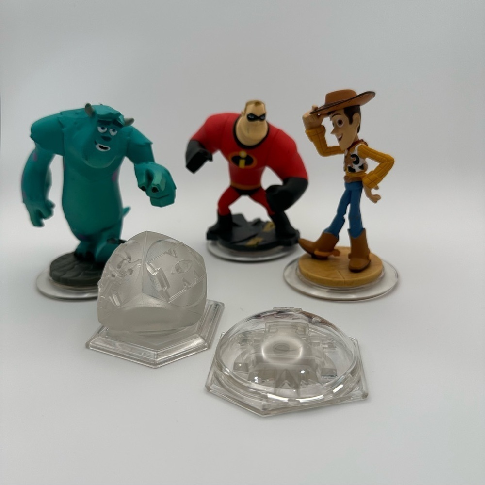 Disney Infinity Woody Monsters Figurines Lot Of 5 Toys